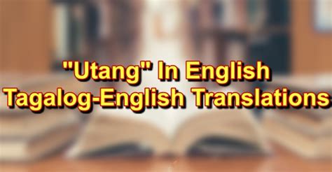 Pambayad sa utang in English with contextual examples.